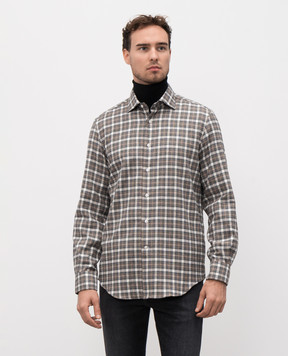 Doriani Cashmere Коричнева сорочка в клітинку DOSLIDR3108