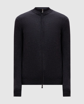 Cashmere&Whiskey Серый кардиган из шерсти мериноса 97396