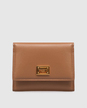 Dolce&Gabbana Коричневый кожаный портмоне с логотипом BI0770A9S25