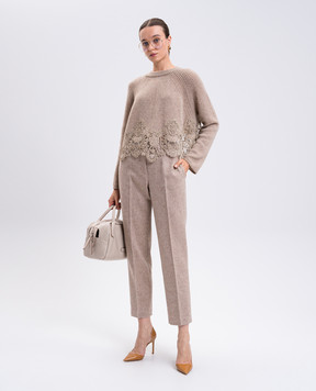 Ermanno Scervino Бежеві штани з вовною D476P300JBG