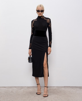 Ermanno Scervino Life Чорне боді з мереживом D474Y301SQW