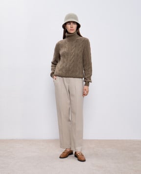 Loro Piana Коричневый свитер из кашемира FAO5803