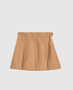 Moncler ENFANT Дитяча бежева спідниця міні з нашивкою логотипа K29542D00003598OP1214