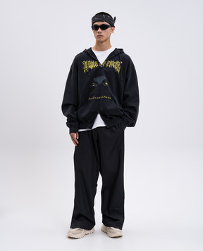 Vetements Чорна спортивна куртка з принтом UCF76ZU550Bm