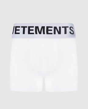 Vetements Белые трусы-боксеры с контрастным логотипом ME64UN110W