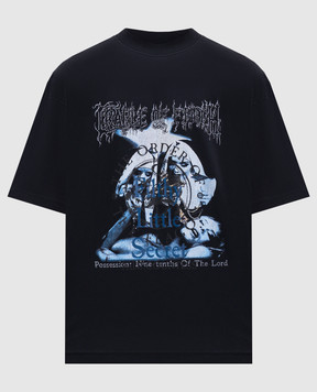 Vetements Черная футболка с брендовым принтом UCF76TR600B