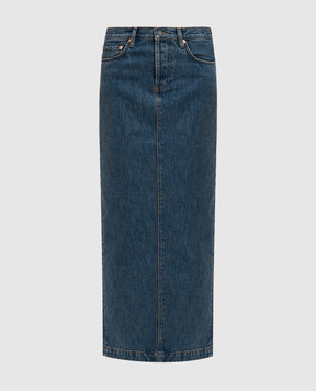 WARDROBE.NYC Синя джинсова спідниця з патчем логотипа W2097PC