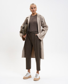 John Smedley Коричневе боді KAYDON з вовни мериноса KAYDON