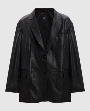 Max Mara Weekend Чорний шкіряний жакет MARAT MARAT