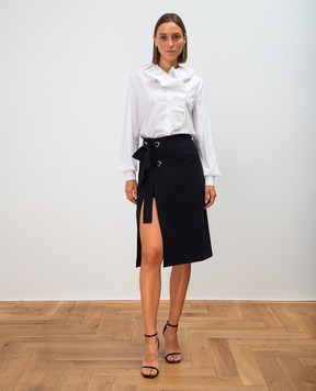Lanvin Белая блуза с рюшами RWTO655U3698