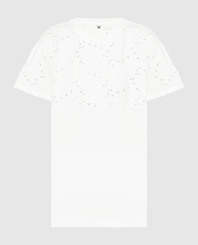 Twinset Белая футболка с вышивкой 241LL2JKK