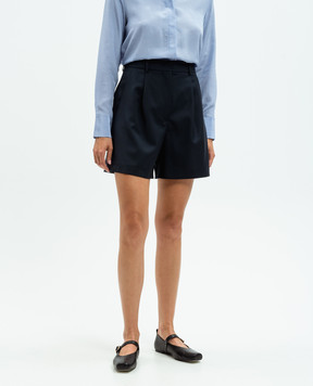 Max Mara Weekend Синие шорты NABULUS из шерсти NABULUS