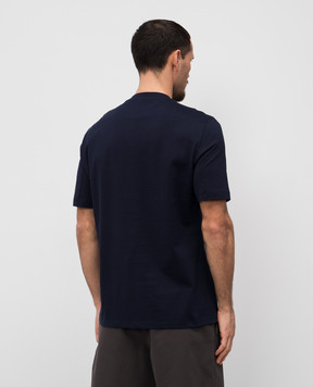 Brunello Cucinelli Синяя футболка прямого кроя M0B131308