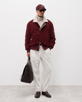 Brunello Cucinelli Меланжевый гольф из шерсти и кашемира бежевого цвета M2400103