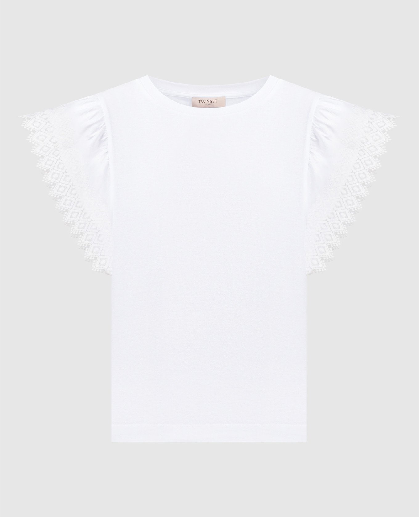 White t-shirt with lace