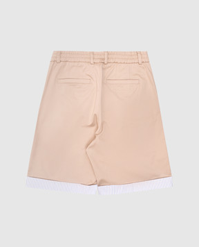 Dolce&Gabbana Детские бежевые шорты с отворотами L43Q66G7N9I6