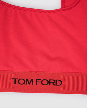 Tom Ford Красный топ с логотипом BRJ016JEX166