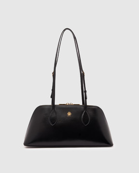 Bally Чорна шкіряна сумка-трапеція Praline з логотипом WAE07BVT869