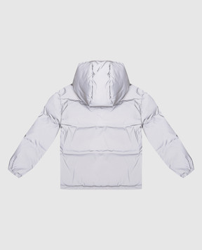 Off-White Детская серая куртка Bookish со светоотражающим эффектом и логотипом OBEJ002F24FAB001