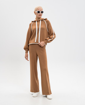 Twinset Коричневые худи с окантовкой 252LI3NEE