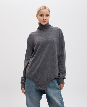 Maison Margiela Серое боди из шерсти и кашемира S50NA0026M13060