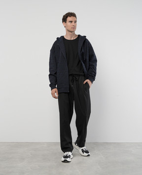 Valentino Синяя спортивная куртка в узоре Toile Iconographe 5V3MF27K9VU