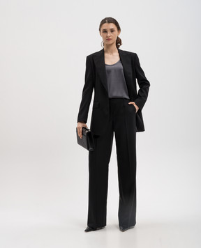 Brunello Cucinelli Сірий топ із шовку MPC59E0600