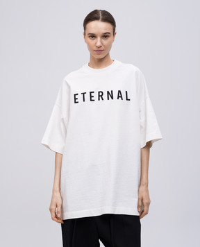 Fear of God Бежева футболка з контрастною вишикою FGE2505101HWJw