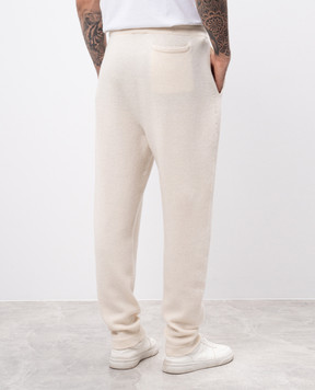 Cashmere&Whiskey Белые спортивные штаны из кашемира MU864F1307341PF