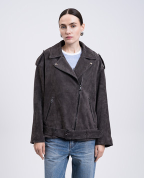 Babe Pay Pls Серая замшевая косуха 2404SUEDE
