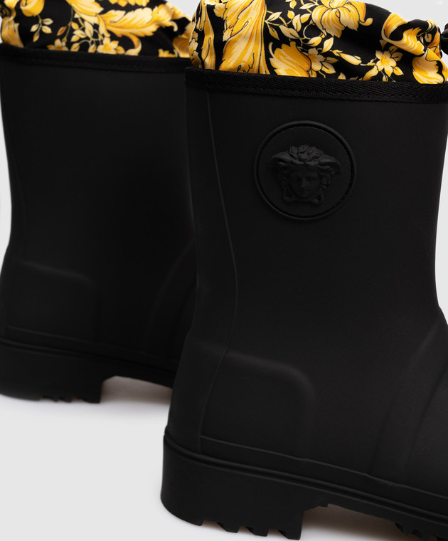 Versace Дитячі чорні гумові черевики з емблемою Medusa 10217201A14773 зображення 5