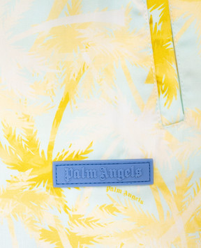 Palm Angels Детские голубые шорты в принт PBCB006S25FAB002