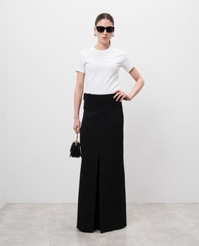 Victoria Beckham Чорна спідниця максі з вовною 1124WSK002885C