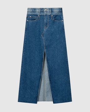 SLVRLAKE Синяя джинсовая юбка макси Dallas RWDM707SFBFL