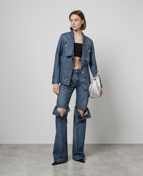 Coperni Сині джинси кльош з розрізами COPP55252MEN
