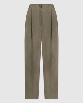 BOBOUTIC Зеленые брюки из шелка 4635
