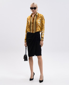 Versace Чорна спідниця міді на запах 10219891A14475