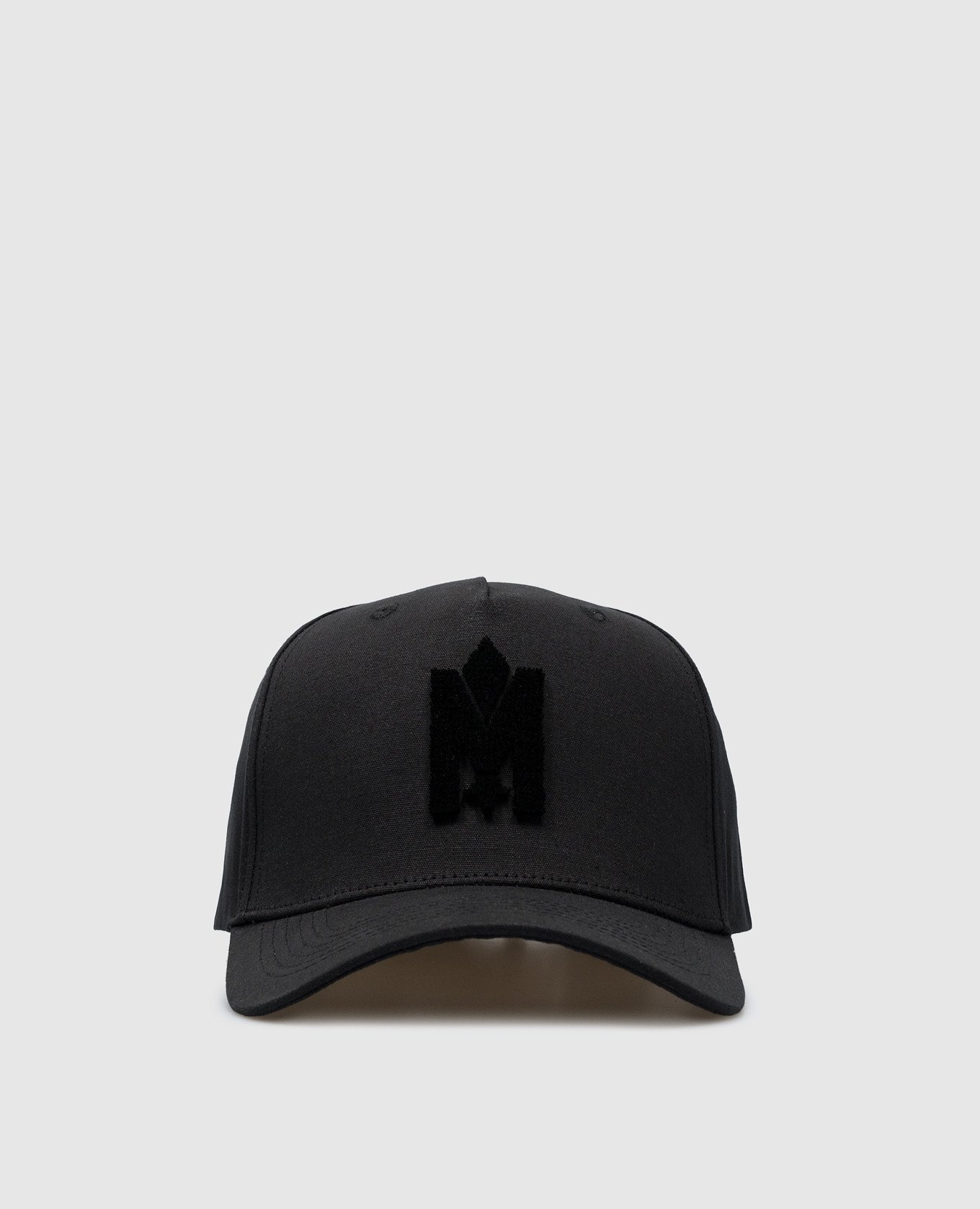 Черная кепка ANDERSON-V с фактурной эмблемой логотипа