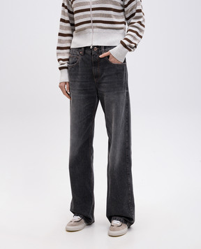 Brunello Cucinelli Сірі джинси з ефектом потертості MP095P5565