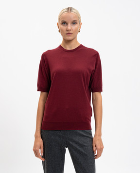 John Smedley Бордова футболка CERICE з вовни мериноса CERICE