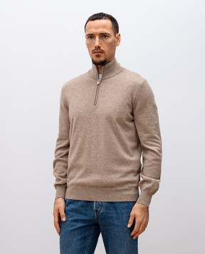 Brunello Cucinelli Бежевий джемпер з кашеміру M2200124