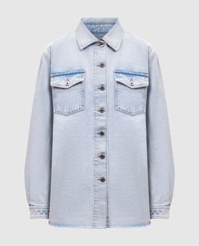 Off-White Голубая джинсовая рубашка с эмблемой Arrow OWYQ004S25DEN001