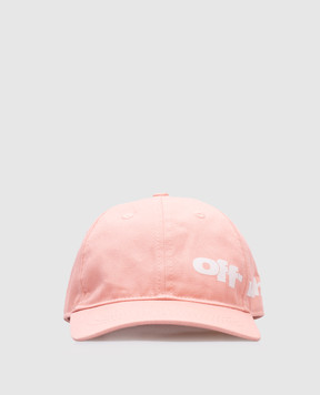 Off-White Детская розовая кепка с принтом логотипа OGLB002S25FAB001