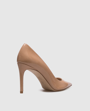 Stuart Weitzman Бежевые кожаные лакированные туфли STUART POWER SJ950