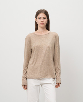 Ermanno Scervino Бежевий топ з кристалами D452L329CTCBM