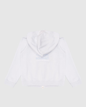 Brunello Cucinelli Дитяча блакитна спортивна куртка з принтом BW863E187A