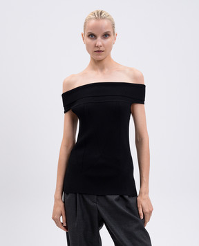 Givenchy Черный топ с открытыми плечами BW61FY4ZR2