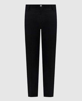 Dolce&Gabbana Чорні штани з льону GY6FETGJ663