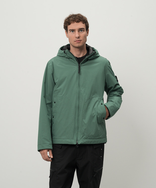 Stone Island - Зеленая куртка с патчем логотипа 811540627 купить в