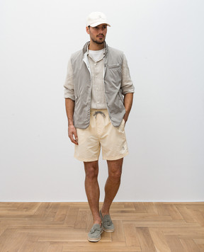 Brunello Cucinelli Желтые шорты для плавания с вышивкой логотипа логотип MW817043